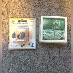 Nature themed washi tape set - floral and greener